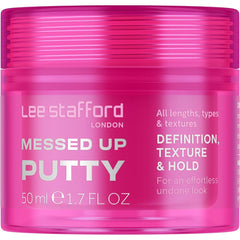 Lee Stafford Messed Up Putty packshot showing instant definition for textured looks.