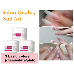 Leeclek acrylic powders pink: versatile color for classic French or statement nails.