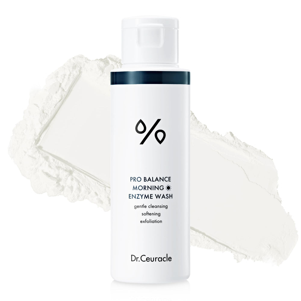 Leegeehaam Dr.Ceuracle Pro Balance enzyme powder face wash bottle, deep cleansing.