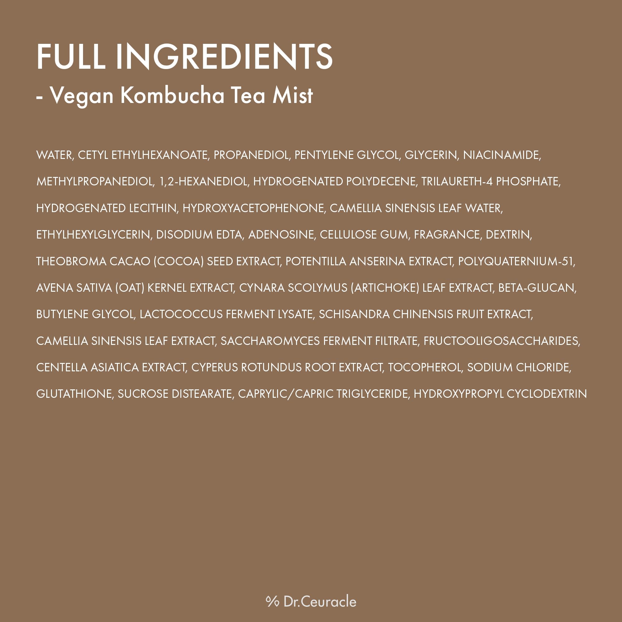 Leegeehaam Dr.Ceuracle vegan kombucha tea mist pocket‑sized for flight skincare