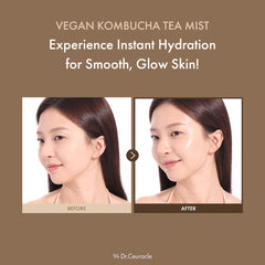 Leegeehaam Dr.Ceuracle vegan kombucha tea mist spray delivers ultra‑fine hydration for makeup‑ready skin