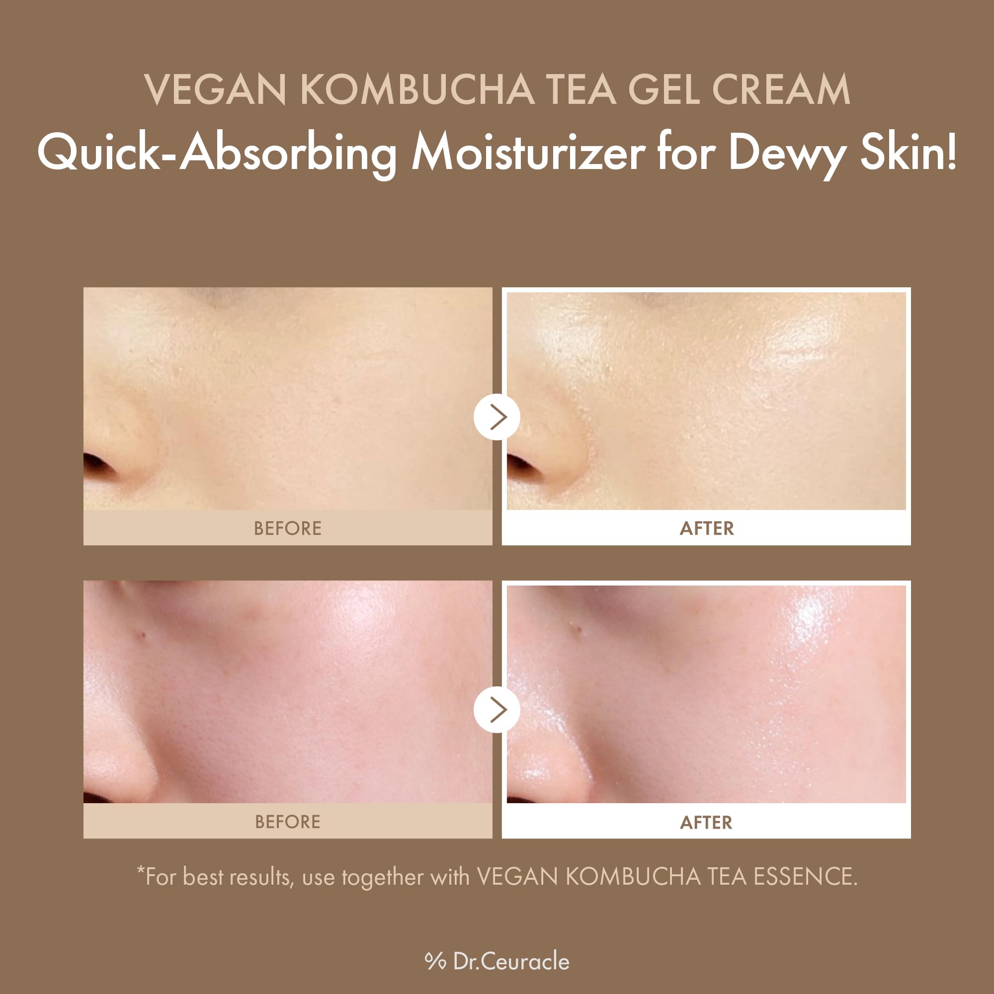 Leegeehaam Dr.Ceuracle kombucha tea extract bottle highlights probiotic care for skin