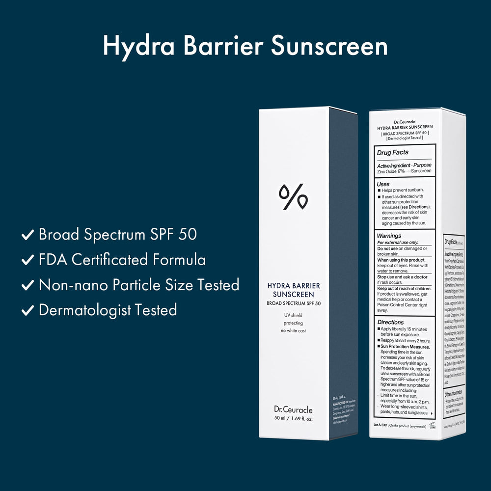 Leegeehaam Dr.Ceuracle SPF50 daily protection with lightweight, breathable finish