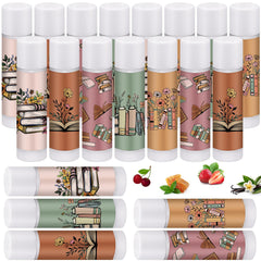 Leelosp 15-pack Christmas book club lip balms bundle for gifting and festive atmosphere