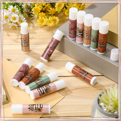 Leelosp bookish lip balm flavors lineup with honey, vanilla, strawberry for cozy reading