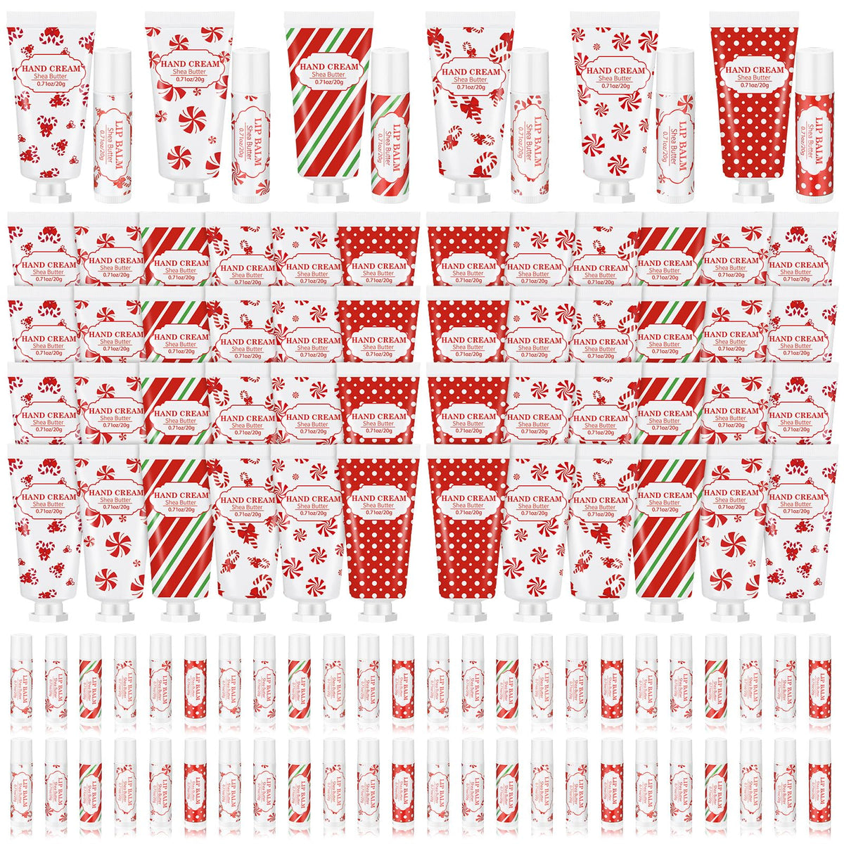 Leelosp Christmas hand cream bulk 24x20g with festive designs for stocking stuffers and hydration