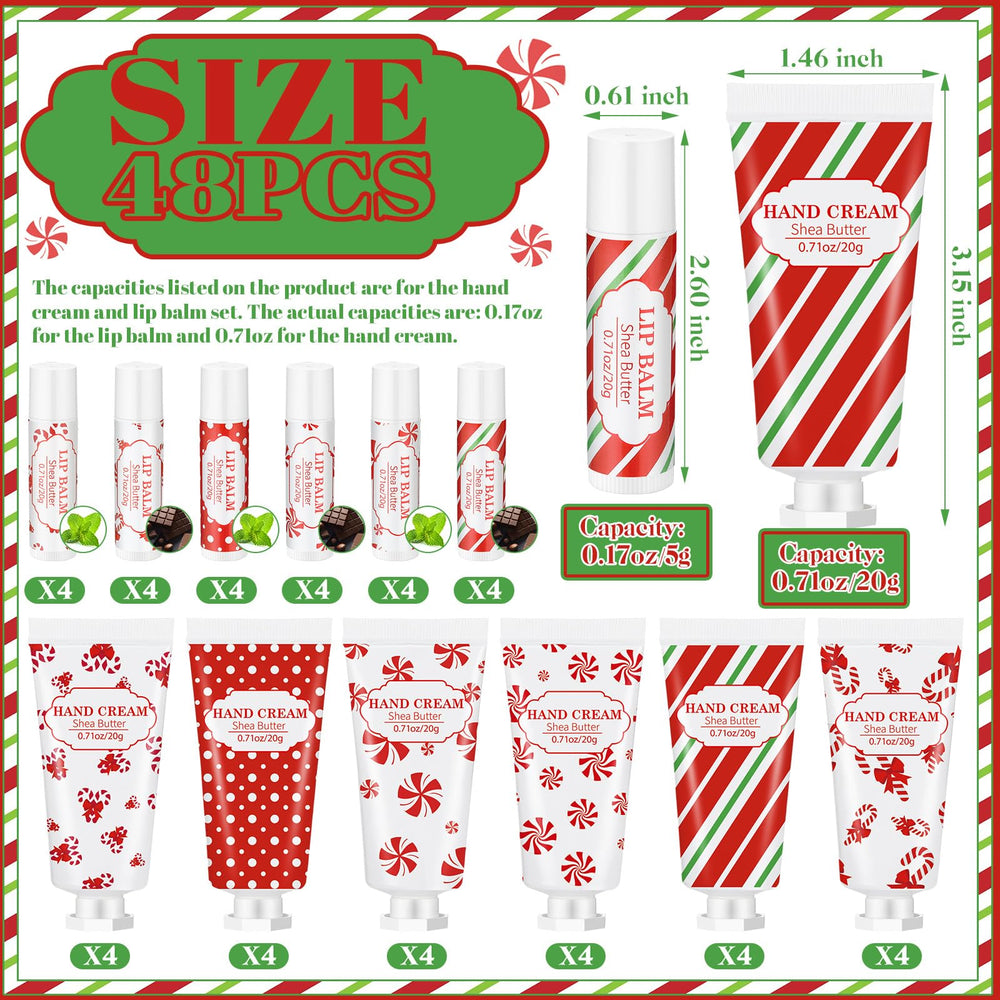 Leelosp Christmas lip balm bulk 24x5g highlighting peppermint scent for on-the-go moisture
