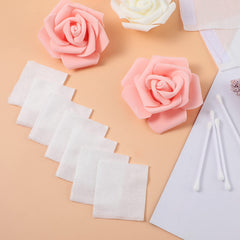 Leelosp esthetic wipes in spa setting, disposable convenience for facial routines.