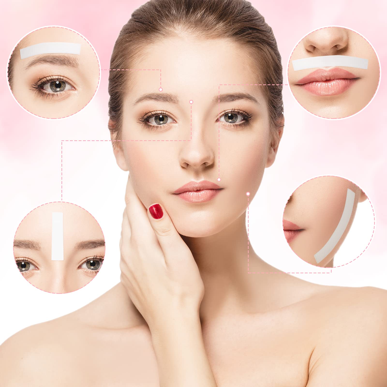 Leelosp eyebrow strip closeup shows thick non woven fabric for reliable waxing.