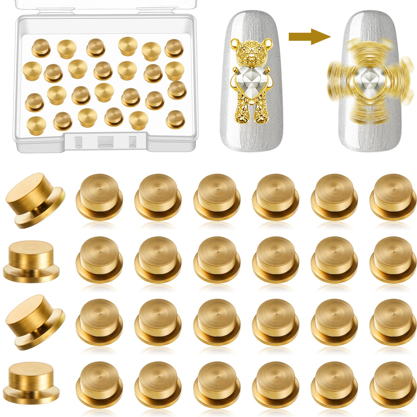 Leelosp spinning nail charms pack for versatile nail art ideas and sharing.