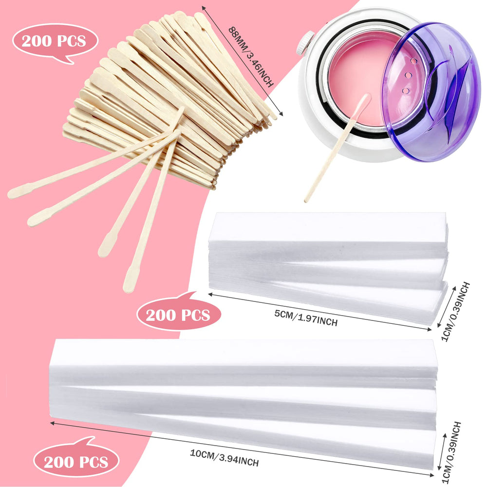 Leelosp wax paper strips in two sizes provide versatile coverage for different body areas.