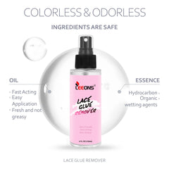 LEEONS citrus-based remover formula highlights refreshing citrus scent and efficient bond loosening.