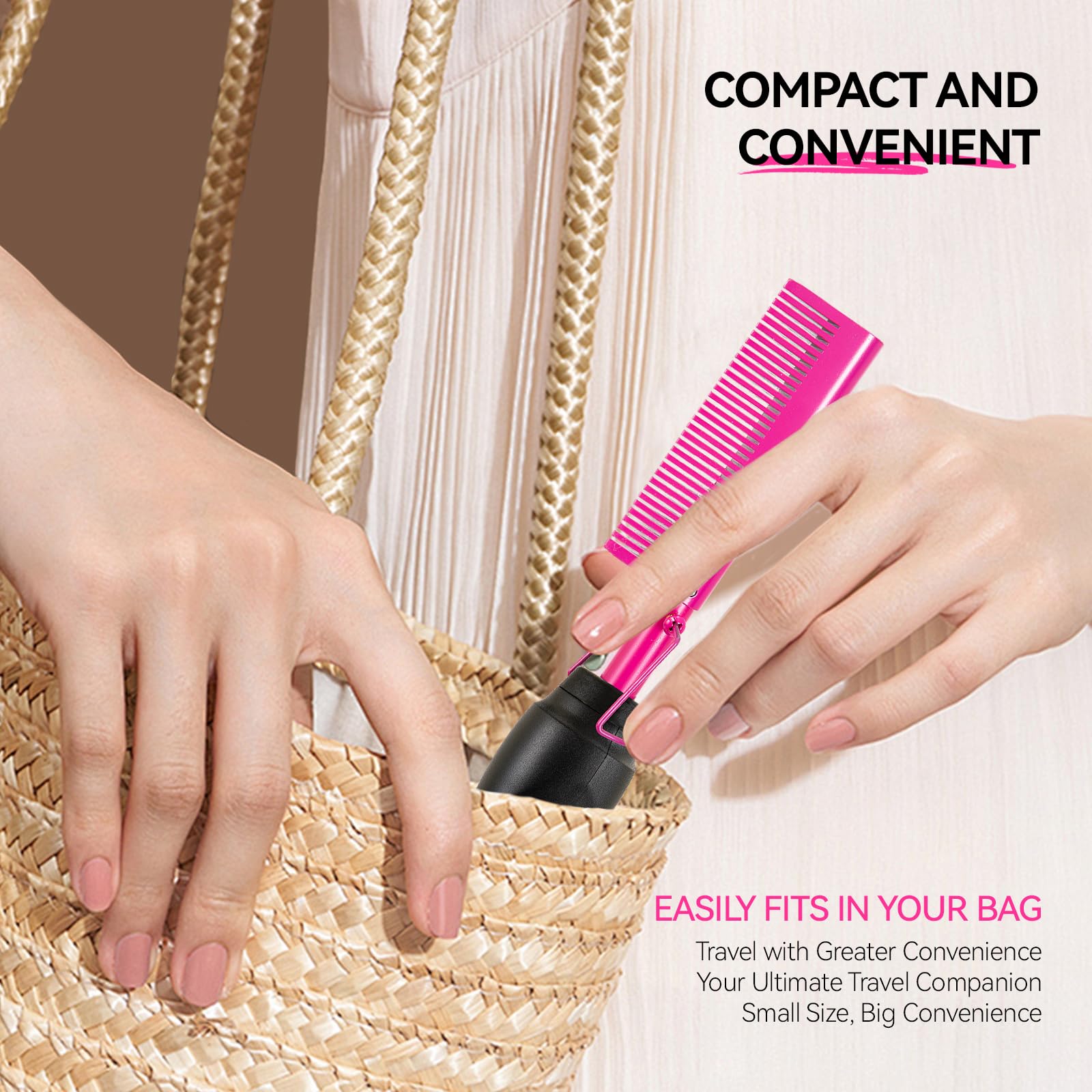 LEEONS electric hot comb cord length offers room to move during styling