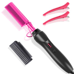 LEEONS electric hot comb metal surface heats quickly for efficient styling