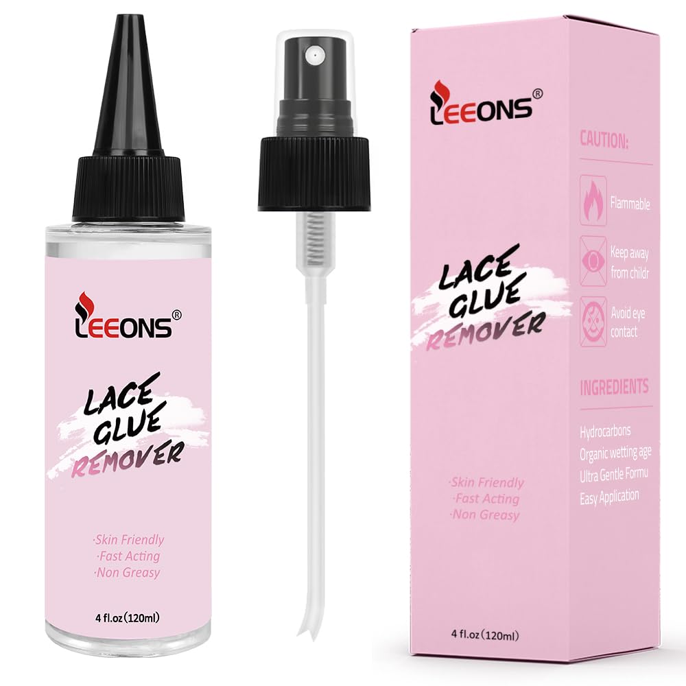 LEEONS hair extensions remover spray enables easy tape removal with minimal pulling for sensitive scalps.