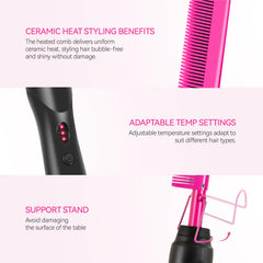 LEEONS hot comb automatic shut-off for safer styling