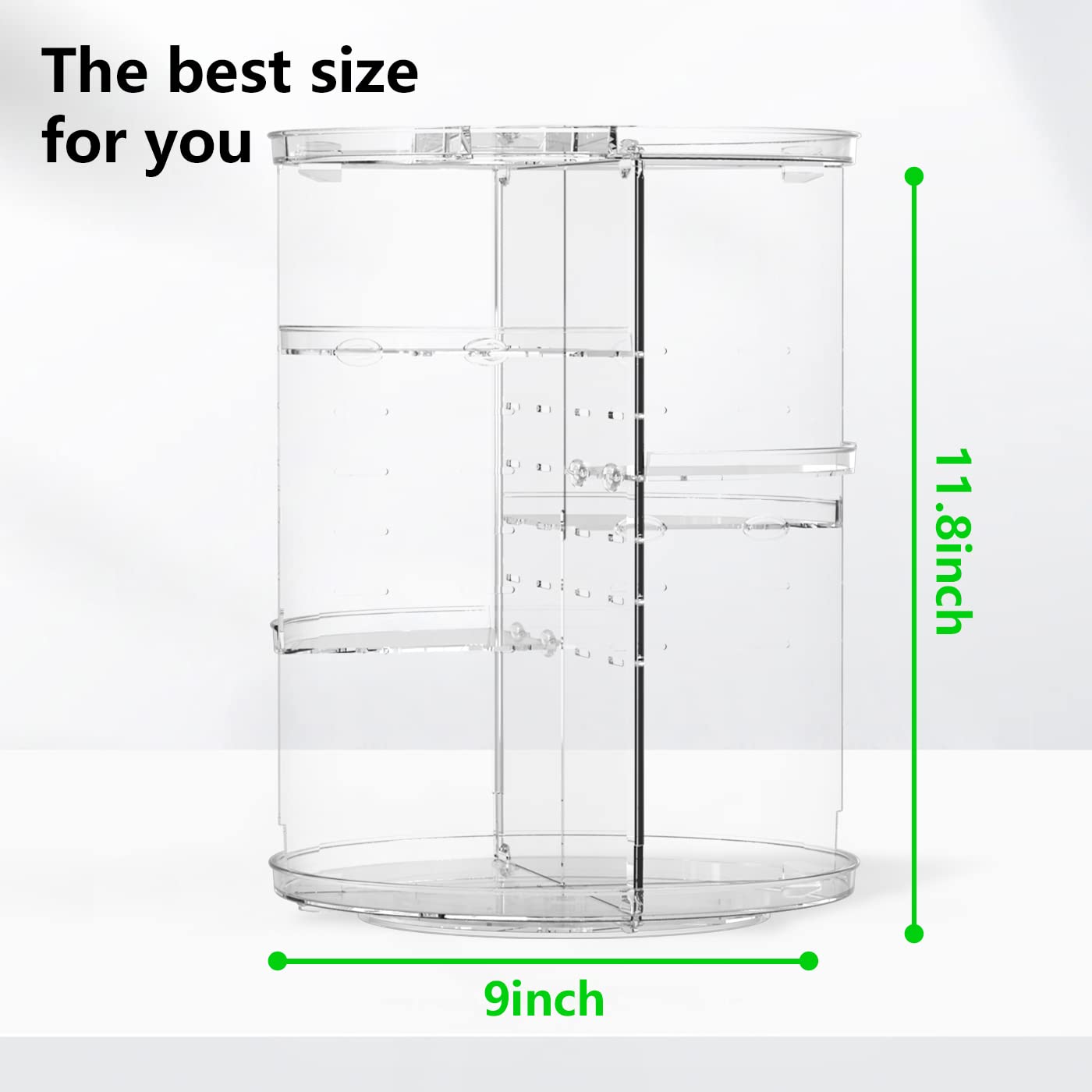 LeeWent easy-access rotation base lets you reach products quickly.