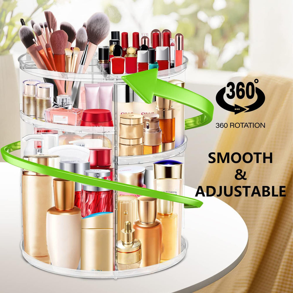 LeeWent large-capacity organizer stores 30 brushes and 20 skincare items neatly.
