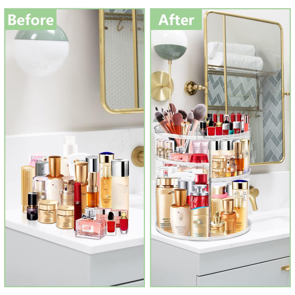 LeeWent multi-function organizer stores makeup and perfume on one surface.