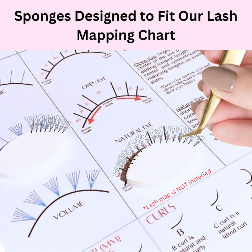 LEES A.M. beginner training kit sponges designed by a lash artist