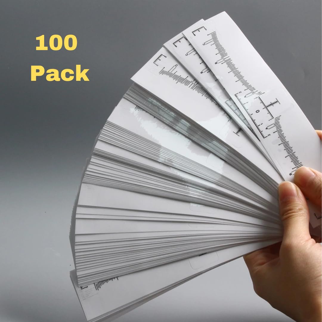 LEES A.M. 100-pack brow measuring rulers for rapid sessions.