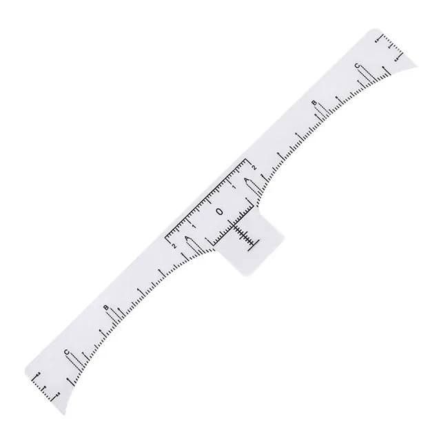 LEES A.M. durable brow measuring tool simplifies consistent results.