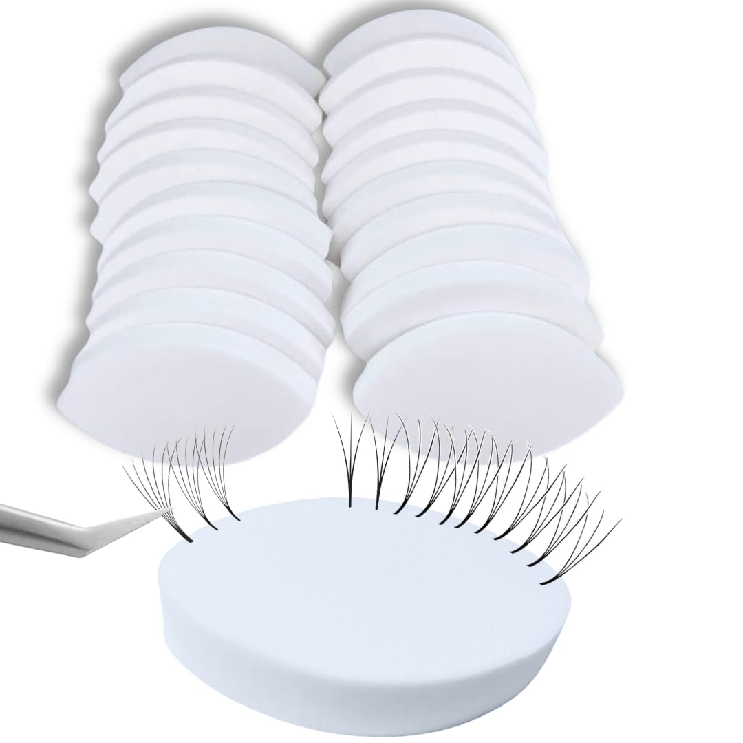 LEES A.M. eye shaped sponge close up for realistic lash training