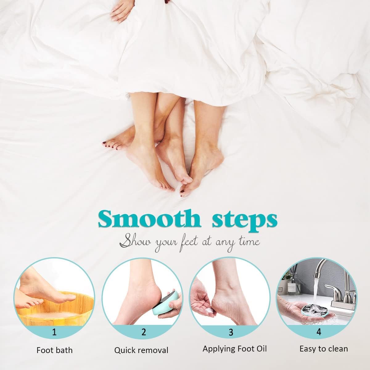 Leeshine glass foot file painless exfoliation to renew rough heels