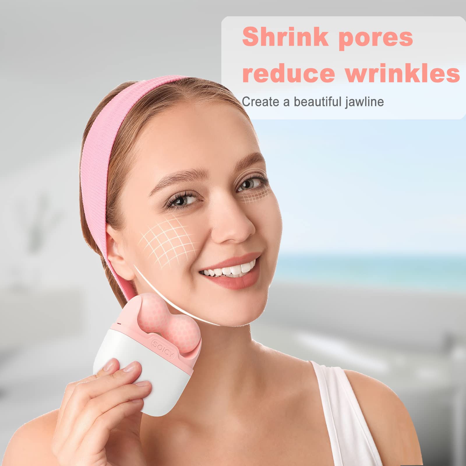 Leeshine Ice Roller Two Roller Shapes – versatile massager for face and body.