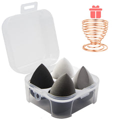 Leeshine makeup sponge set with egg case demonstrates travel-ready storage and organization.