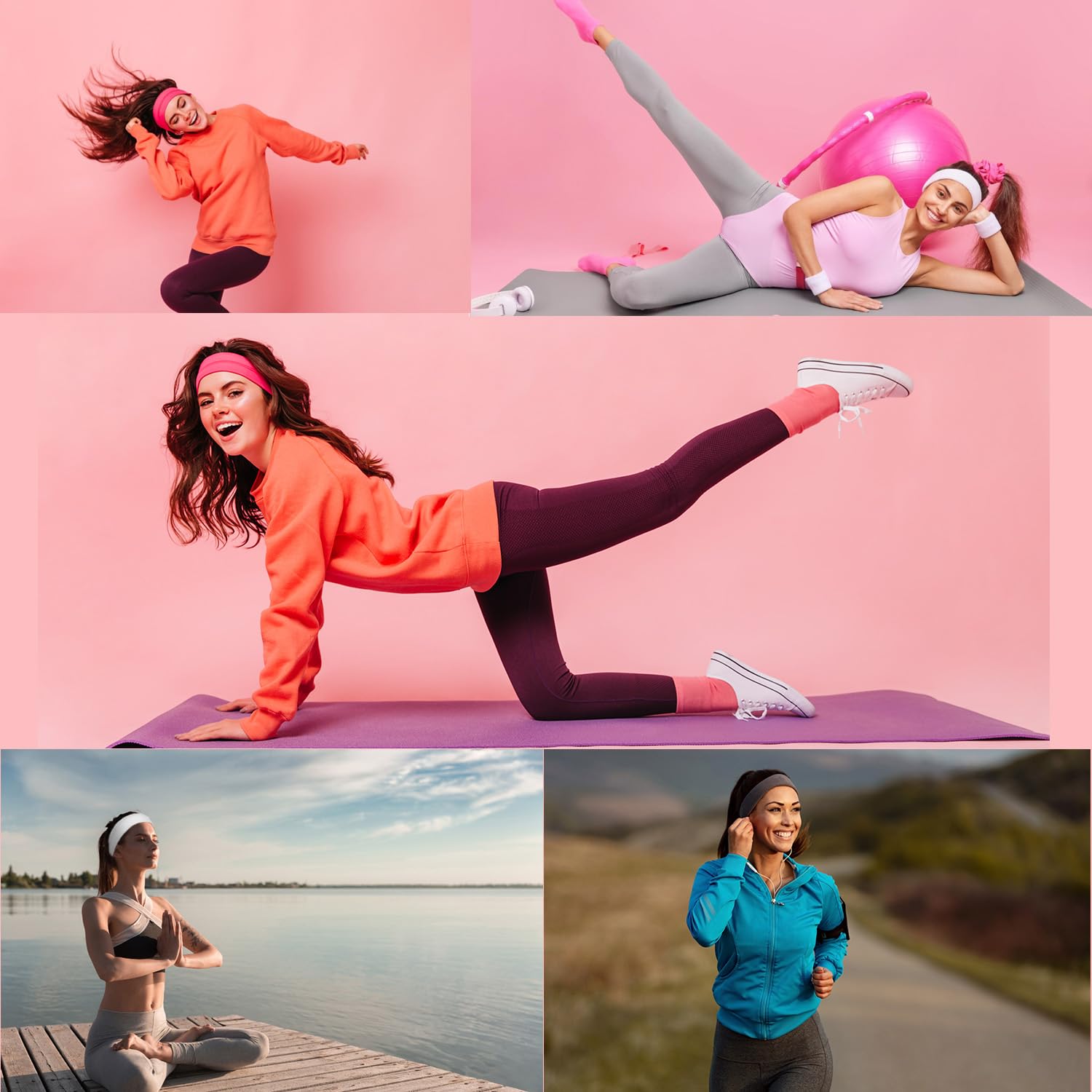 Leeven Polka Dot Headband in yoga or dance adds subtle style while staying in place.