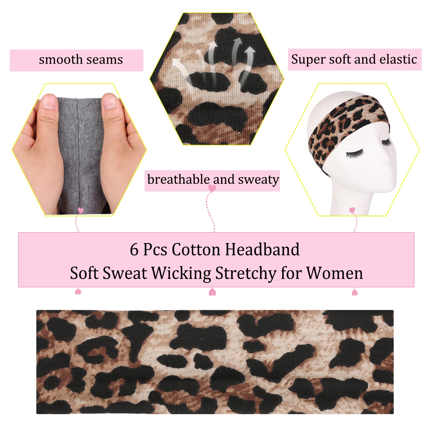 Leeven soft elastic texture headband breathable and comfortable for yoga