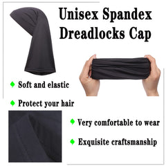 Leeven unisex spandex dread cap fabric close-up highlighting soft material for daily dread maintenance.