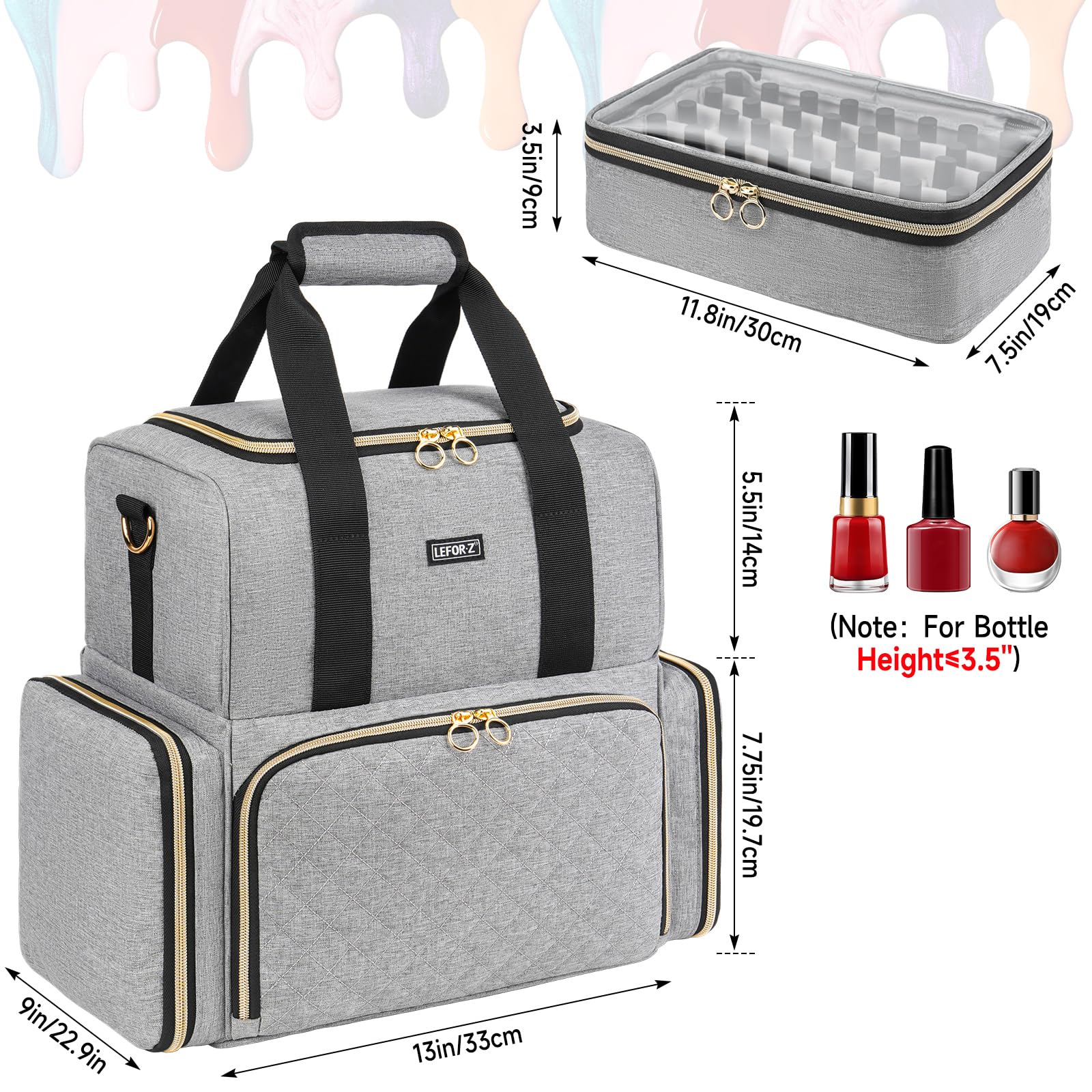 LEFOR-Z removable bags offer roomy storage for tools during travel.