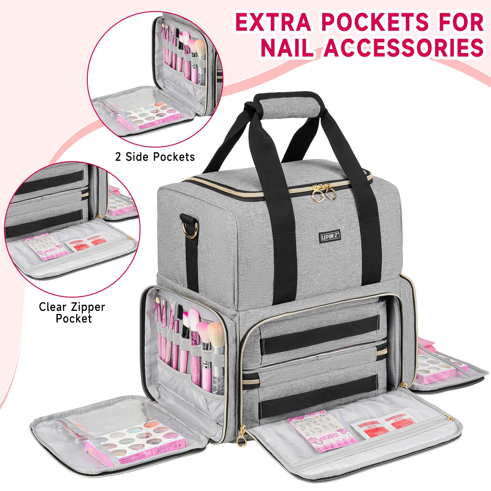 LEFOR-Z removable cases keep bottles secure during transport.