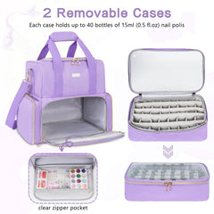 LEFOR·Z 80-slots case stores 15ml bottles securely