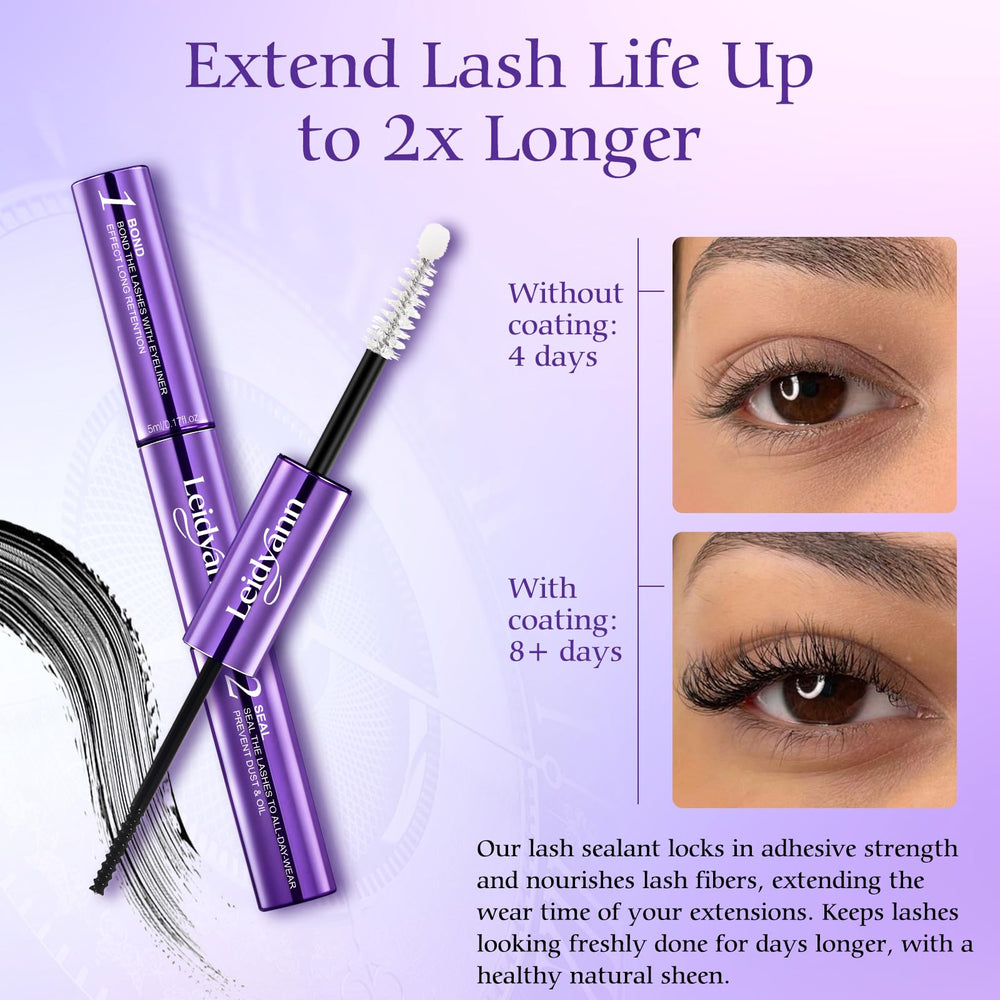 Leidyann Lash Cluster Glue gentle formula close-up safe wear for sensitive eyes and all-day comfort.