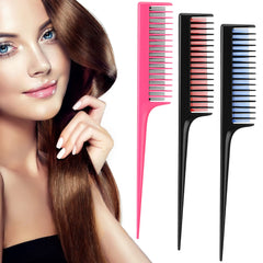 Leinuosen triple teasing comb in black adds instant volume for fine hair styling