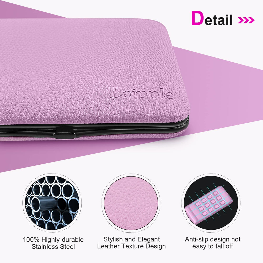 Leipple file and buffer set for gentle shaping and salon-like finish.