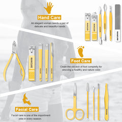 Leipple 16-piece tools close-up highlighting sharp stainless blades for precise trimming