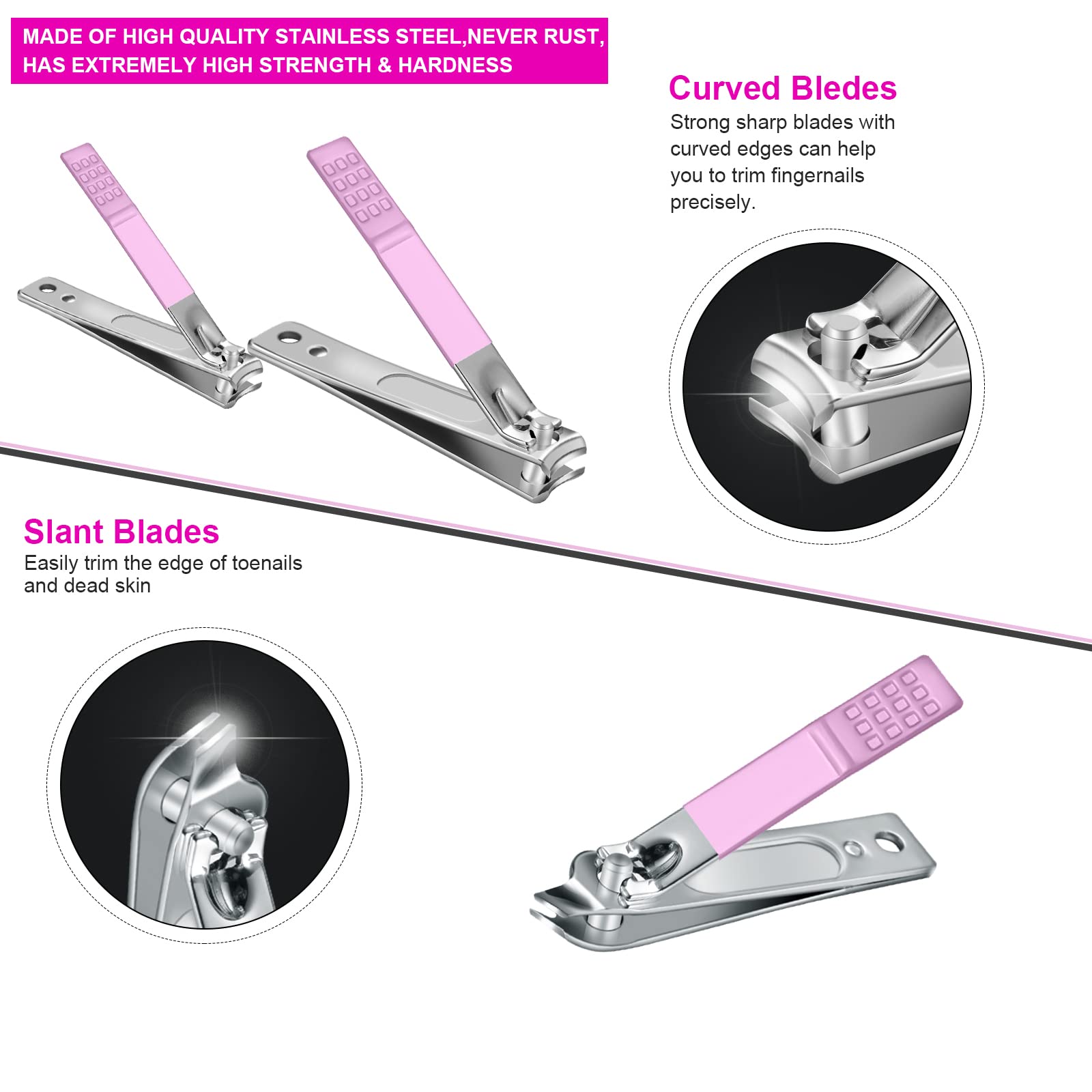 Leipple professional nail clippers in stainless steel for clean, smooth trims.
