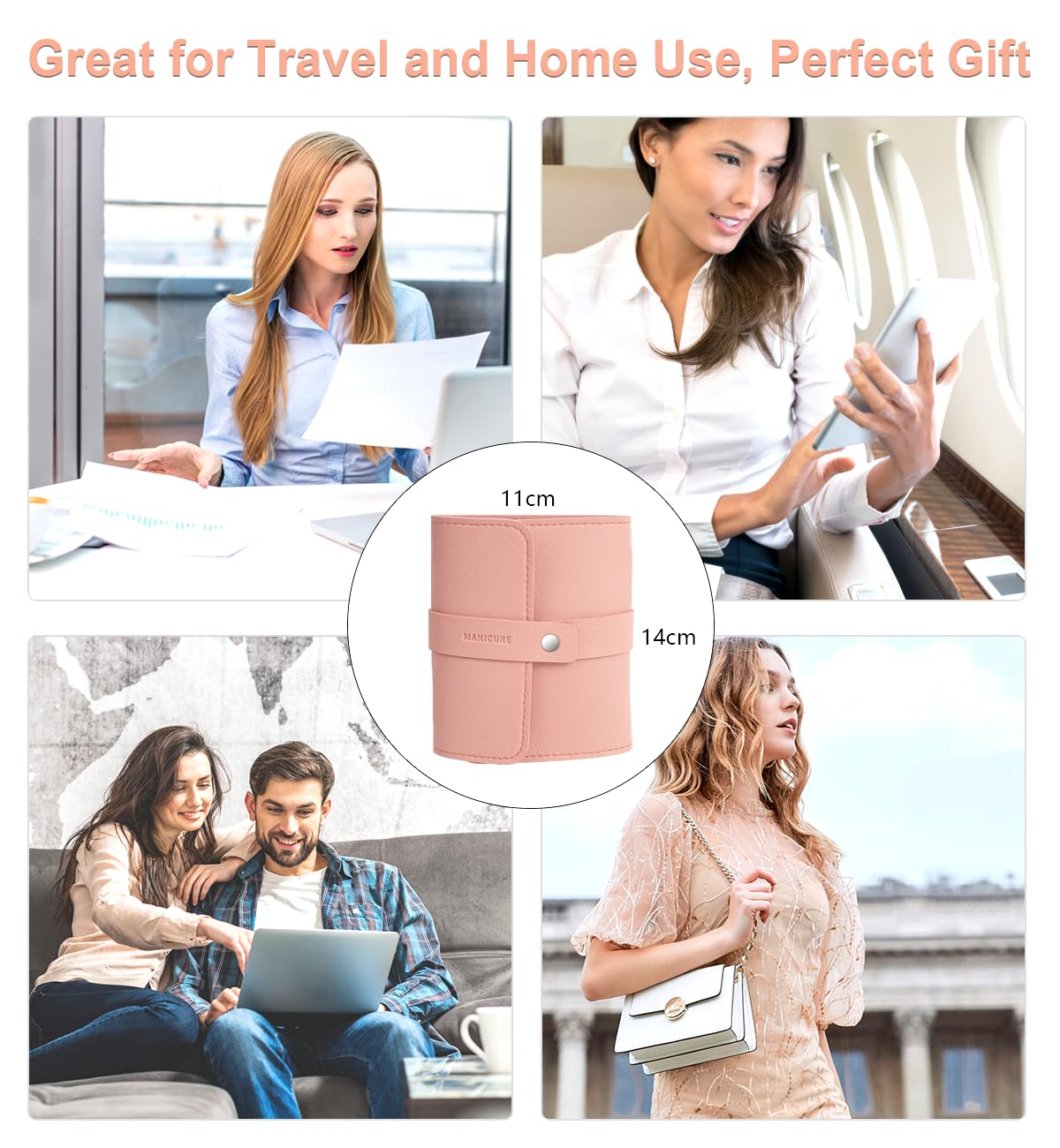 Leipple travel leather case with elegant closure stores tools securely on the go.