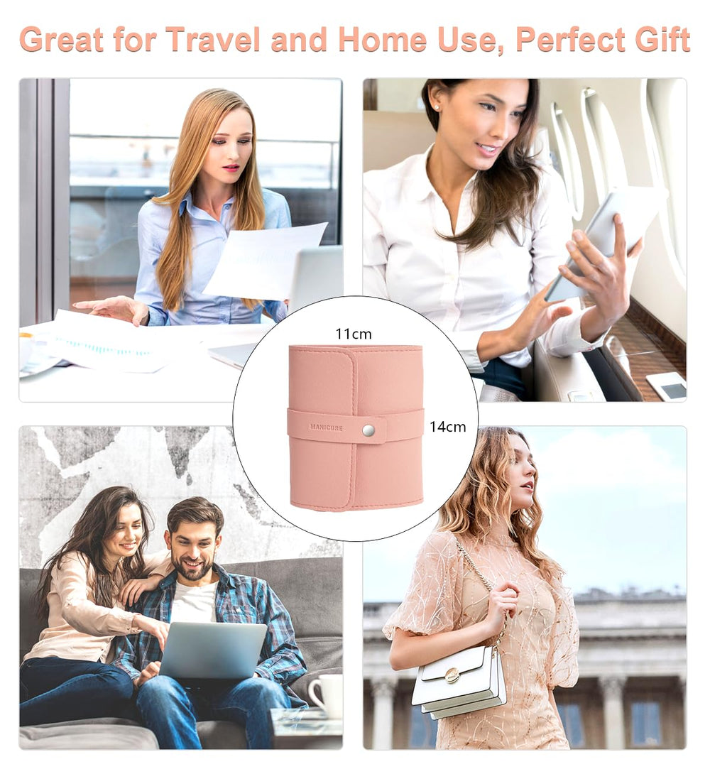 Leipple travel leather case with elegant closure stores tools securely on the go.