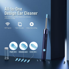LEIPUT close-up of silicone-covered ear scoop tip protecting ear canal during cleaning