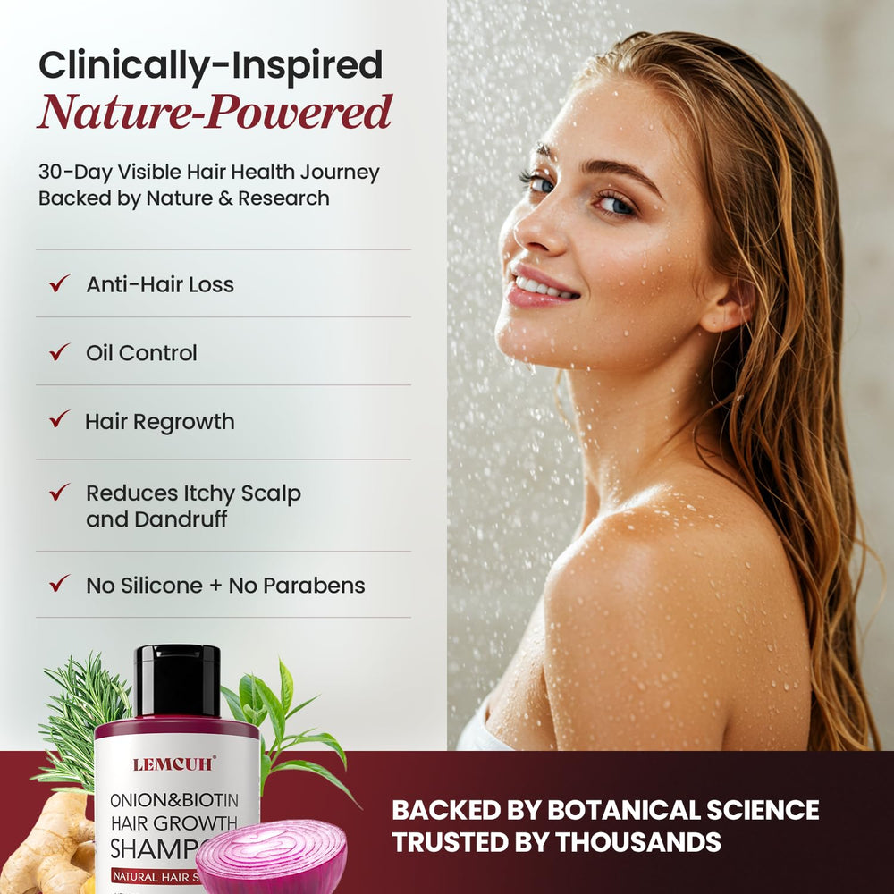 Lemcuh shampoo lather closeup demonstrates gentle cleansing for sensitive scalps.
