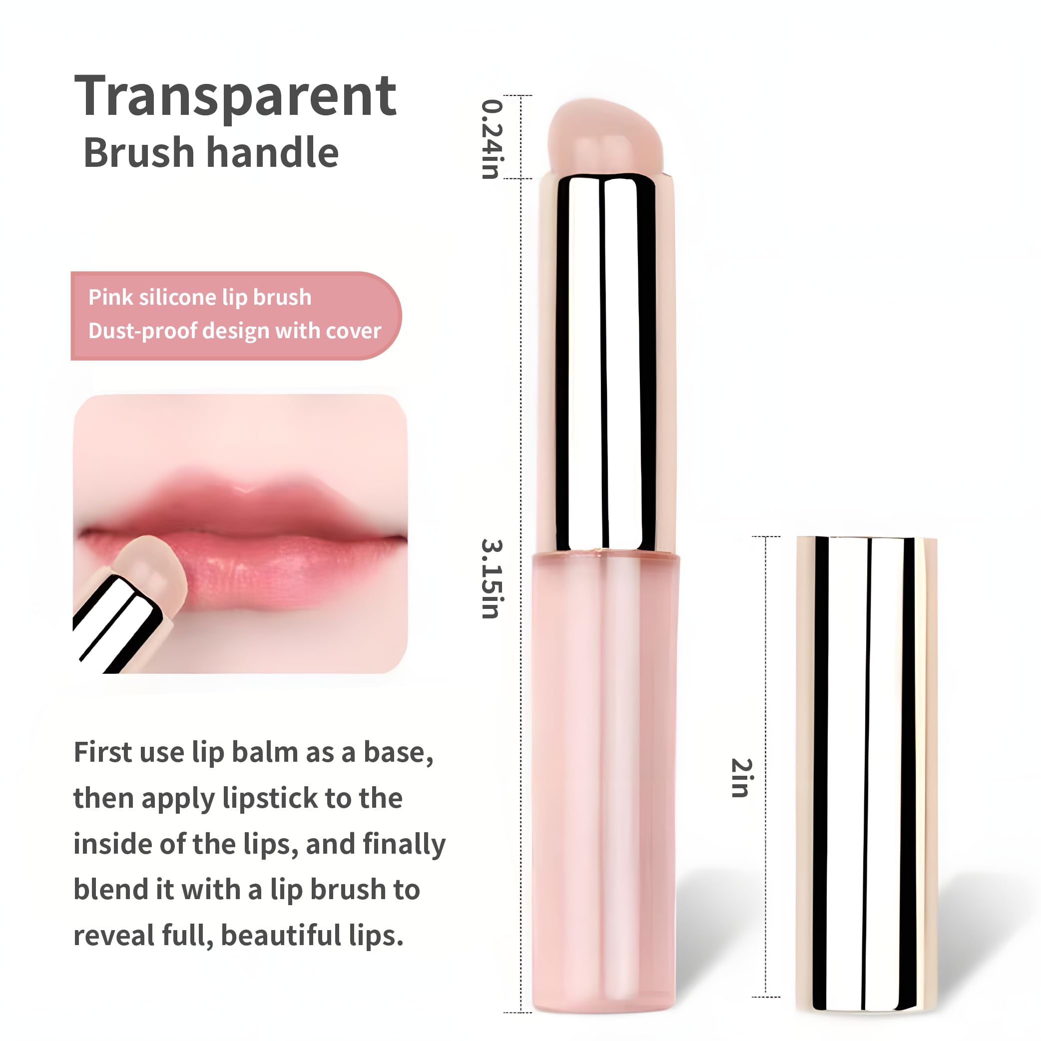 LeMeeOly silicone lip brush stays hygienic and easy to clean after use.