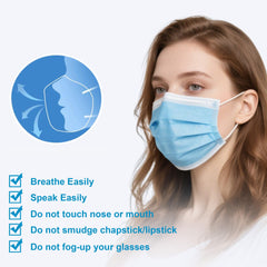 LEMENT blue face mask one size fits adults, suitable for men and women.