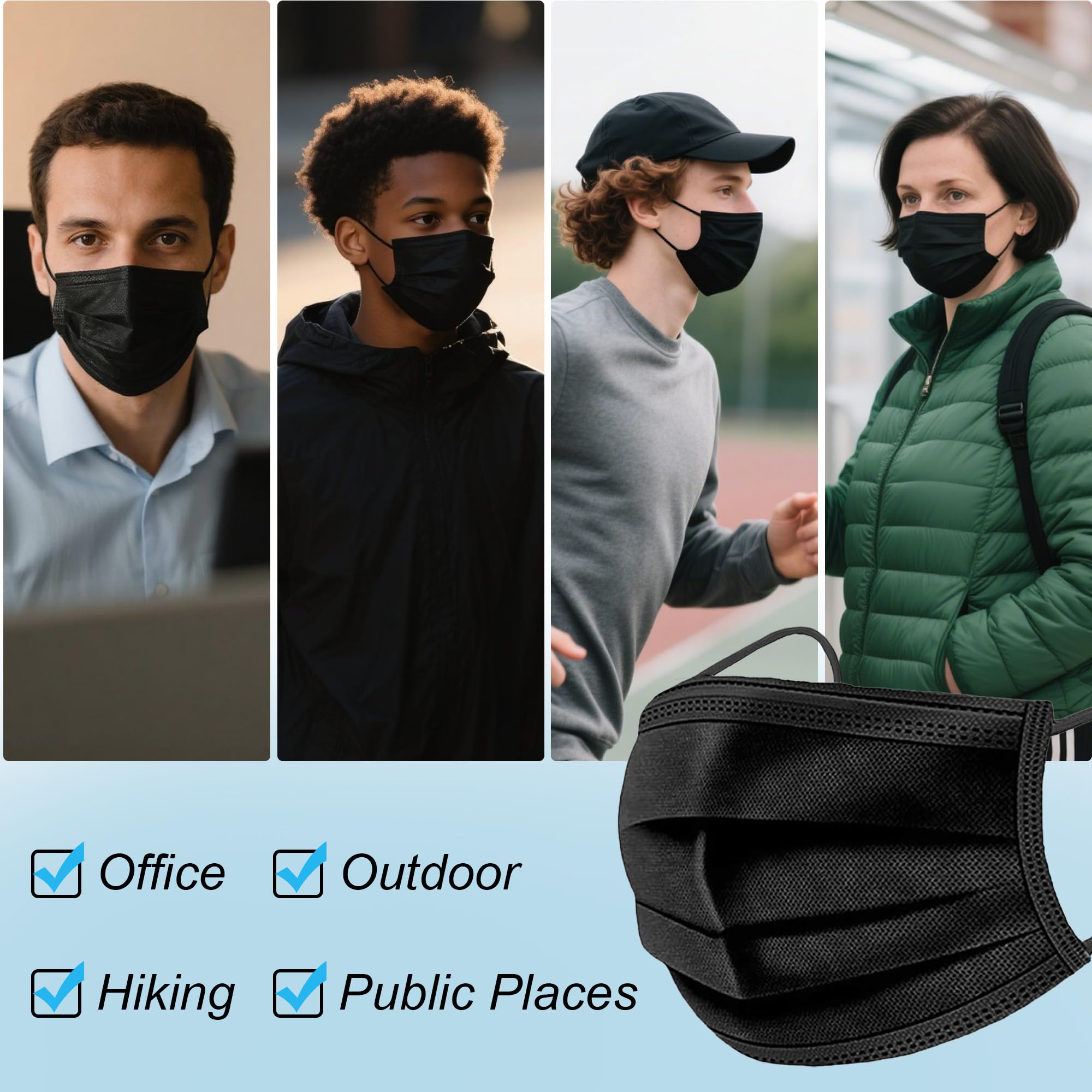 LEMENT masks suited for indoor and outdoor activities