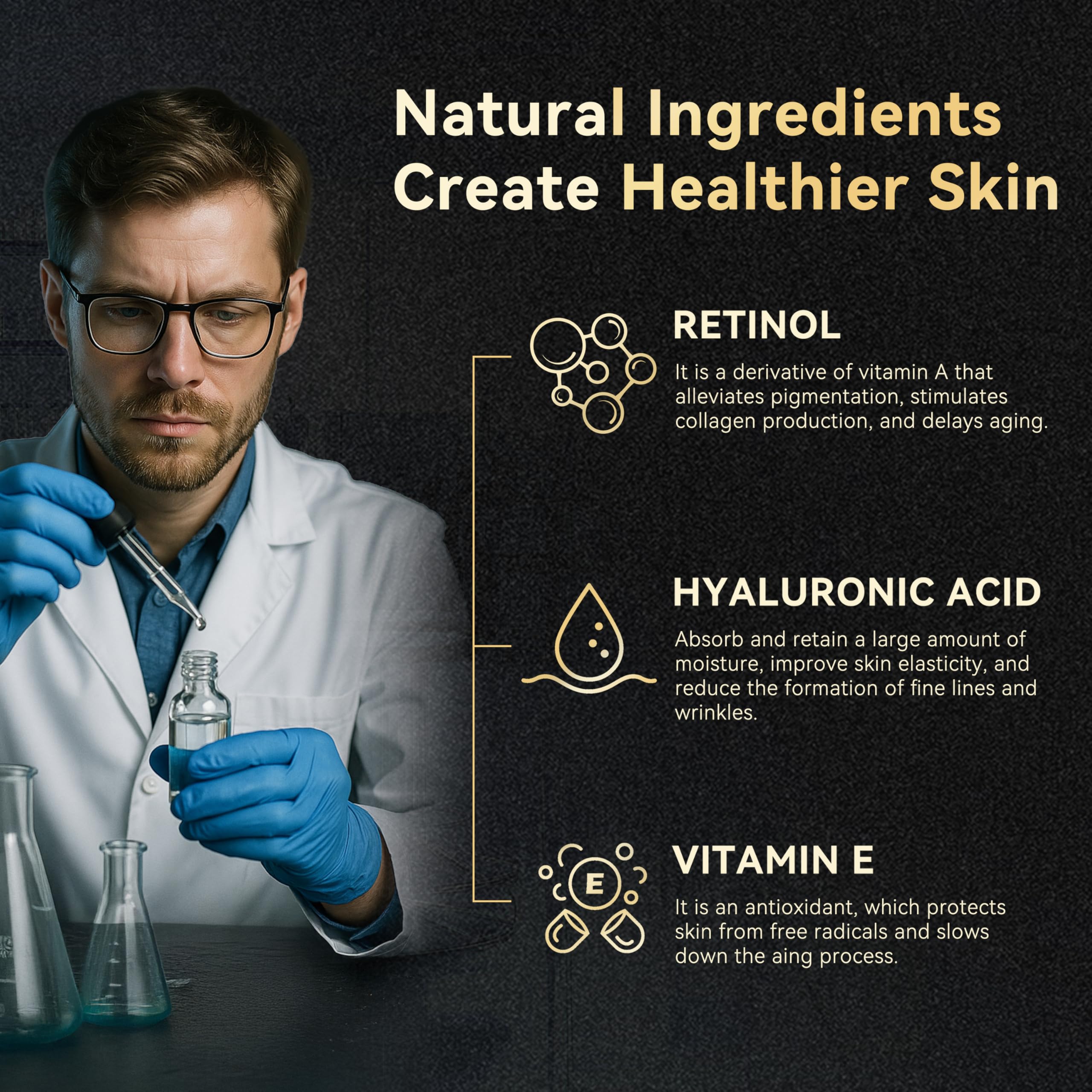 LemeTree retinol and hyaluronic acid ingredients panel