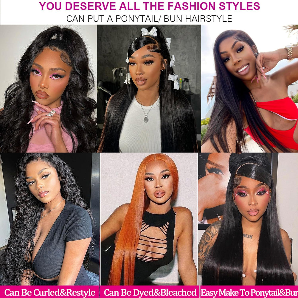 Lemoda 13x6 wig supports middle, side, and C parts for styling flexibility